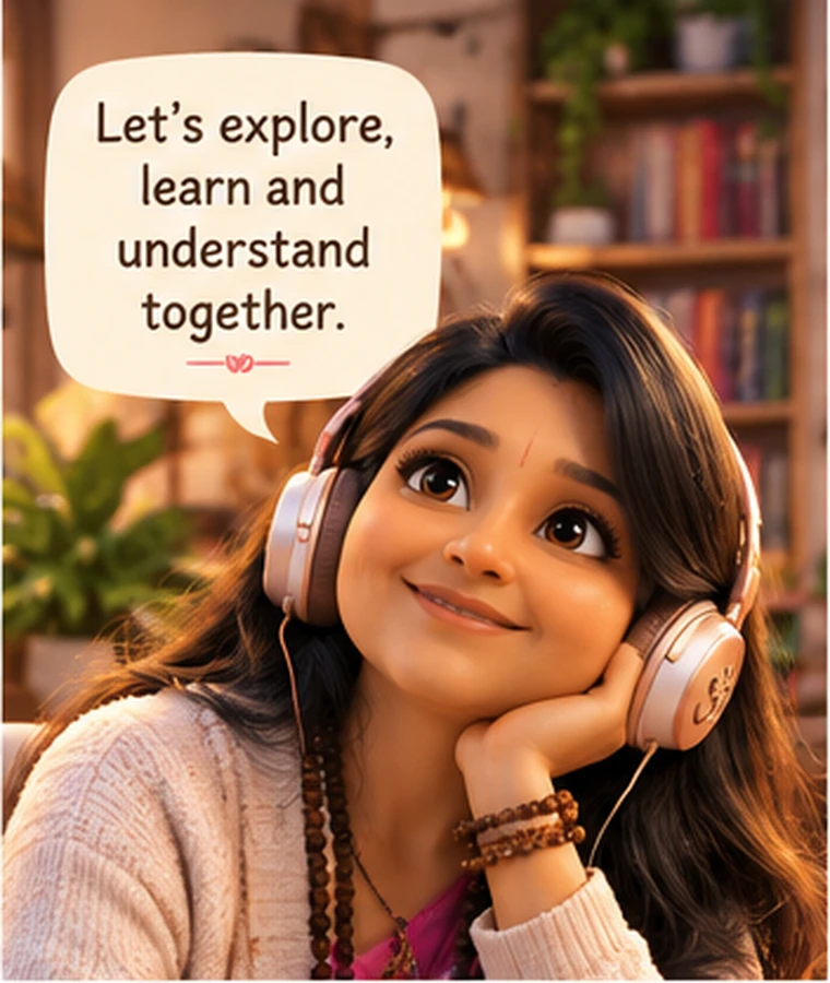 Gurumaa listening attentively with headphones